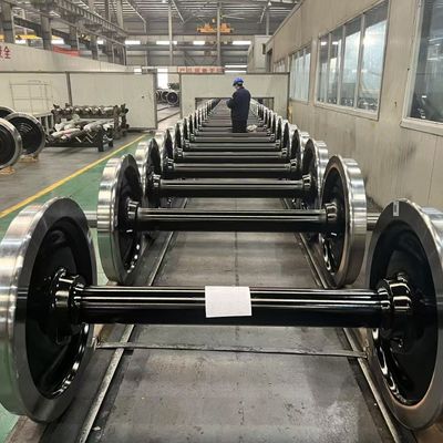 ชุดล้อรถไฟ 1000 มม สําหรับรถคัน 22.9T ชุดล้อรถคันบรรทุกแกน