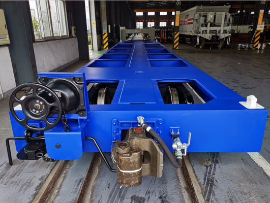 รถไฟฟ้าคอนเทนเนอร์ รถกระบะเรียบ 120 kw/h มาตรฐานความเร็วการทํางานสูงสุด